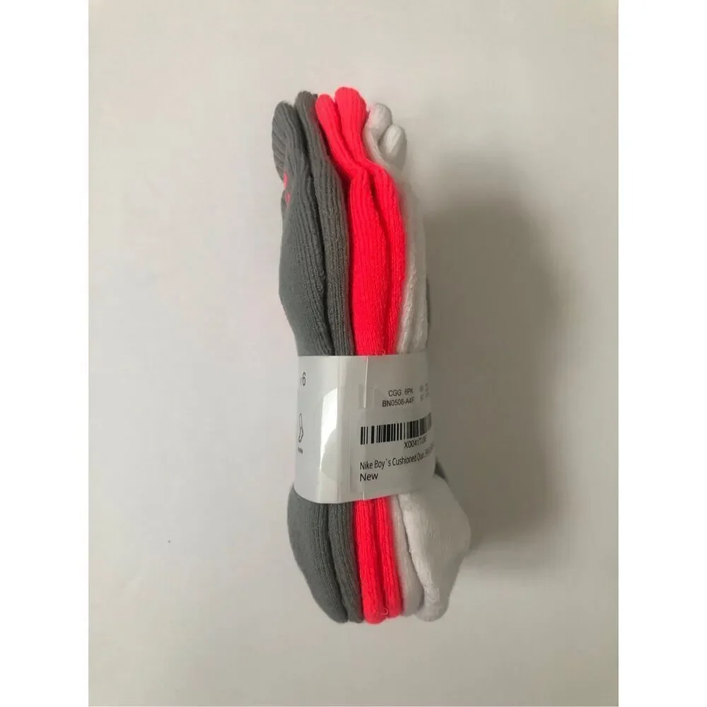 Nike Kids Cushioned Quarter Socks 6-pack size 10C-3Y